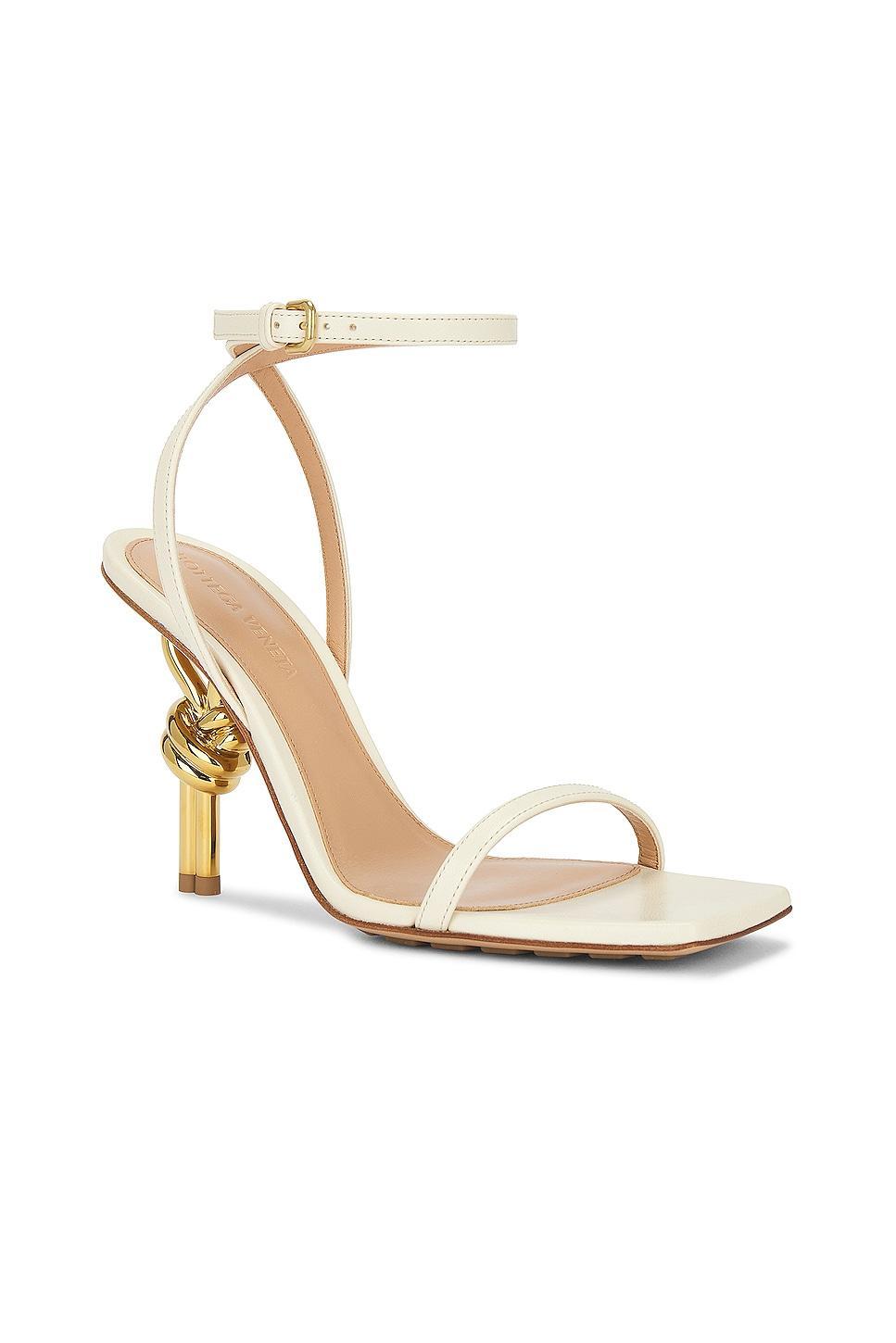 Bottega Veneta Knot Sandal in Cream Product Image