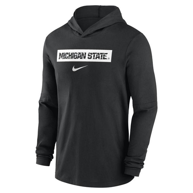 Michigan State Spartans Sideline Nike Men's Dri-FIT College Long-Sleeve Hooded Top Product Image