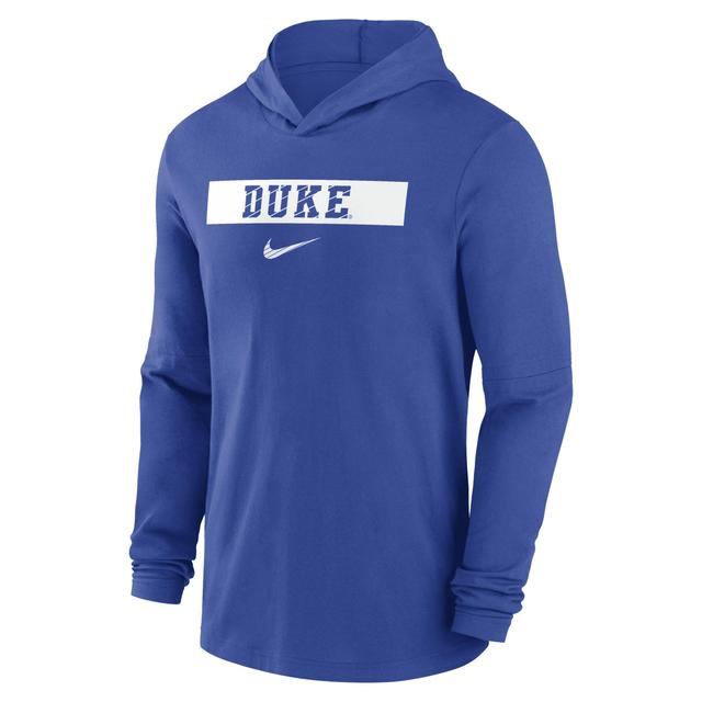 Duke Blue Devils Sideline Nike Mens Dri-FIT College Long-Sleeve Hooded Top Product Image