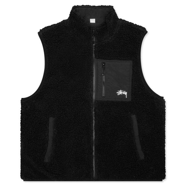 Sherpa Reversible Vest - Black Male Product Image