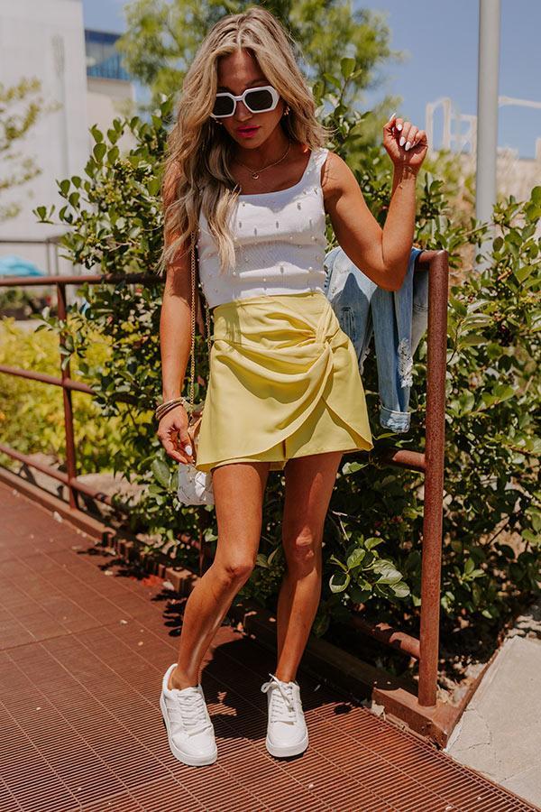 Party On The Go Skort in Yellow Product Image