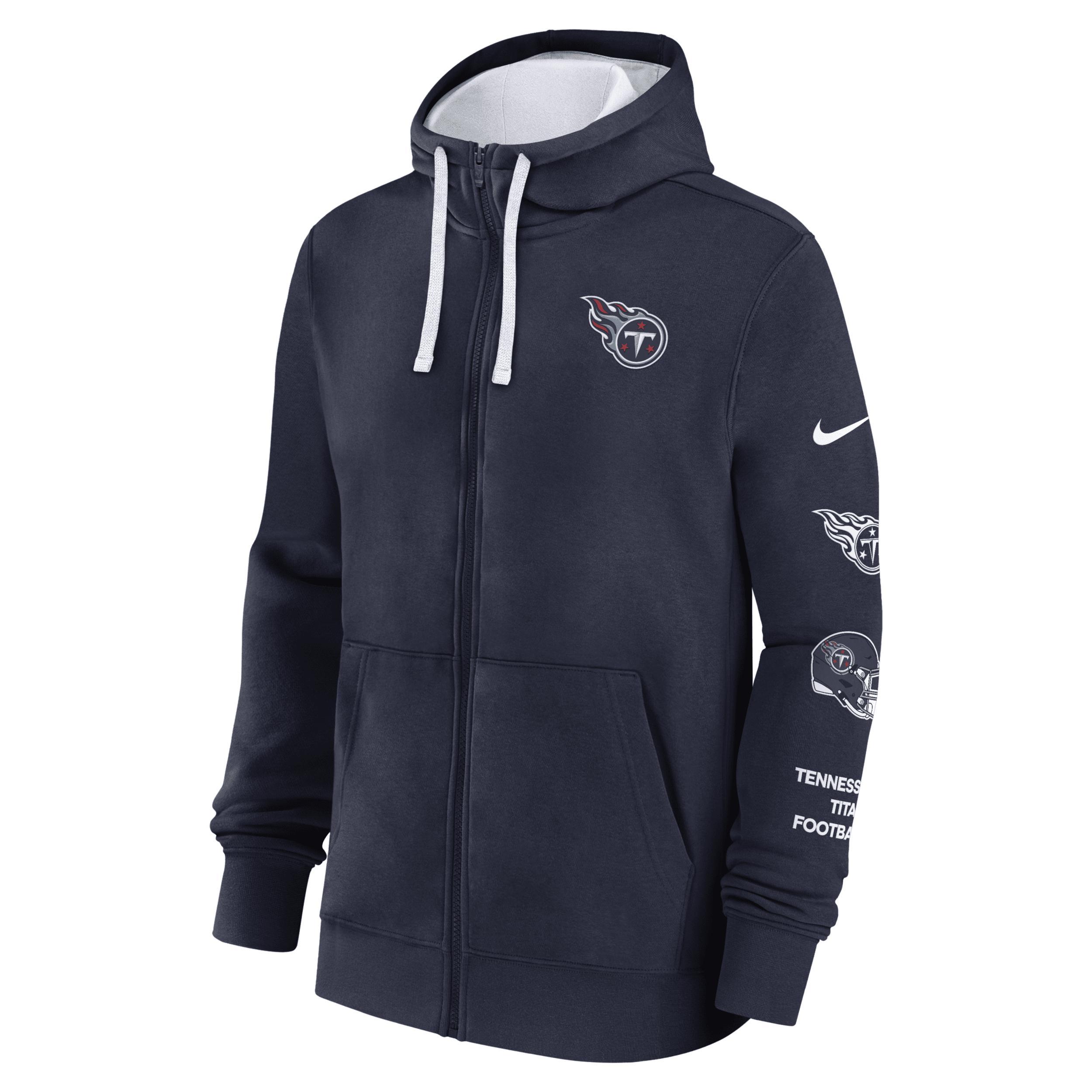 Tennessee Titans Club Nike Mens NFL Full-Zip Hoodie Product Image