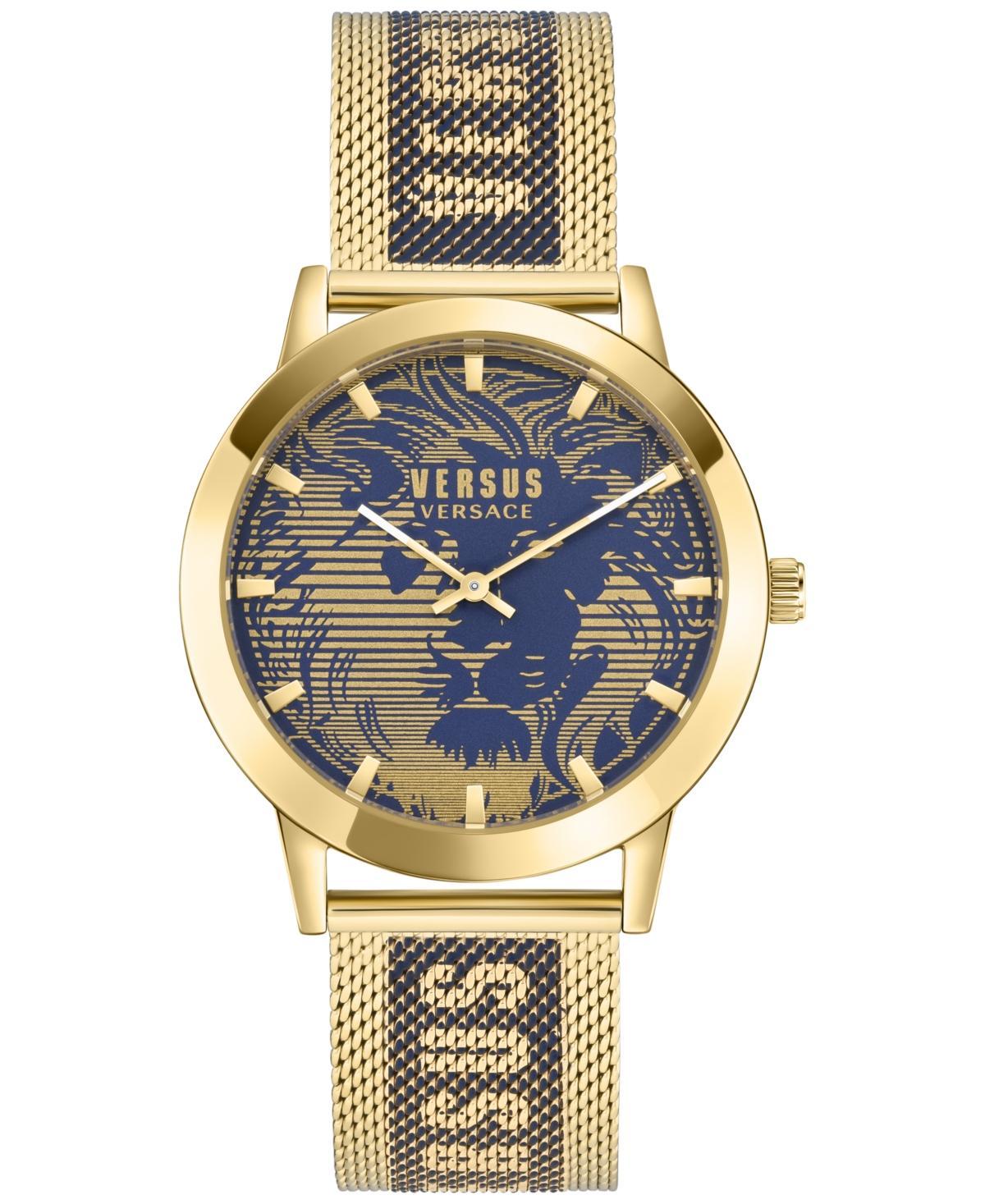 Versus Versace Mens Barbes Domus Two-Tone Stainless Steel Mesh Bracelet Watch 40mm - Rose Gold Product Image