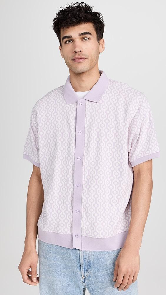 Obey Testament Button Up Knit Polo | Shopbop Product Image