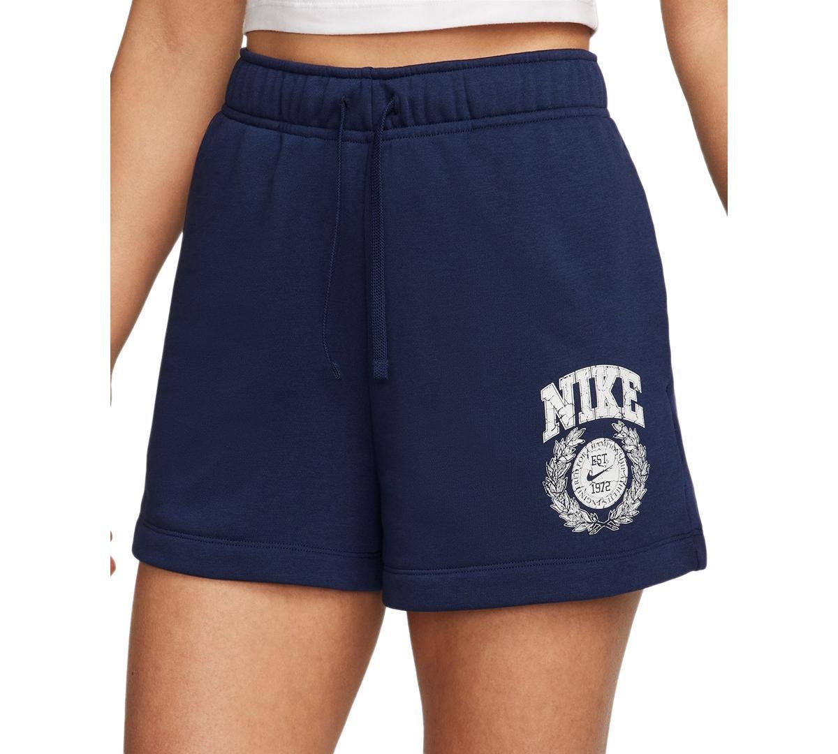 Womens Nike Sportswear Club Fleece Mid-Rise Graphic Shorts Product Image