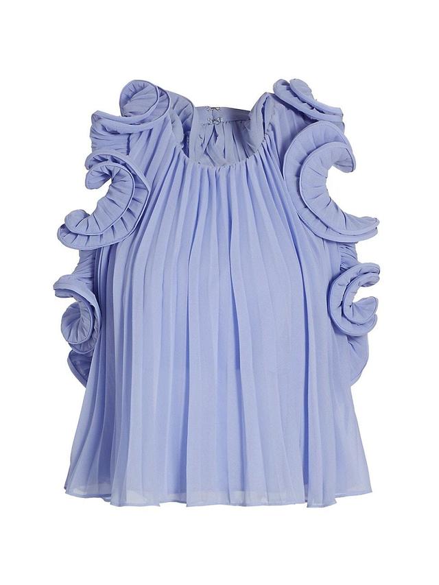 Womens Baylin Pleated Ruffled Top Product Image