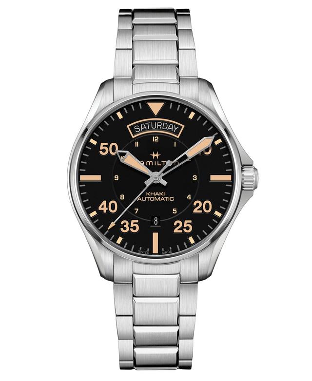 Hamilton Mens Swiss Automatic Khaki Pilot Stainless Steel Bracelet Watch 42mm Product Image