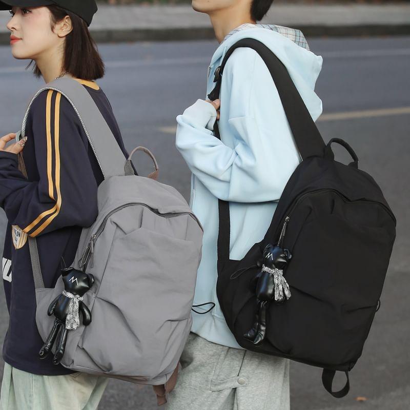 Plain Multi-Pocket Backpack Product Image