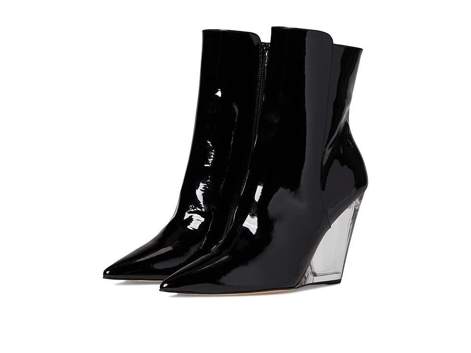 Patent Leather Wedge Booties Product Image