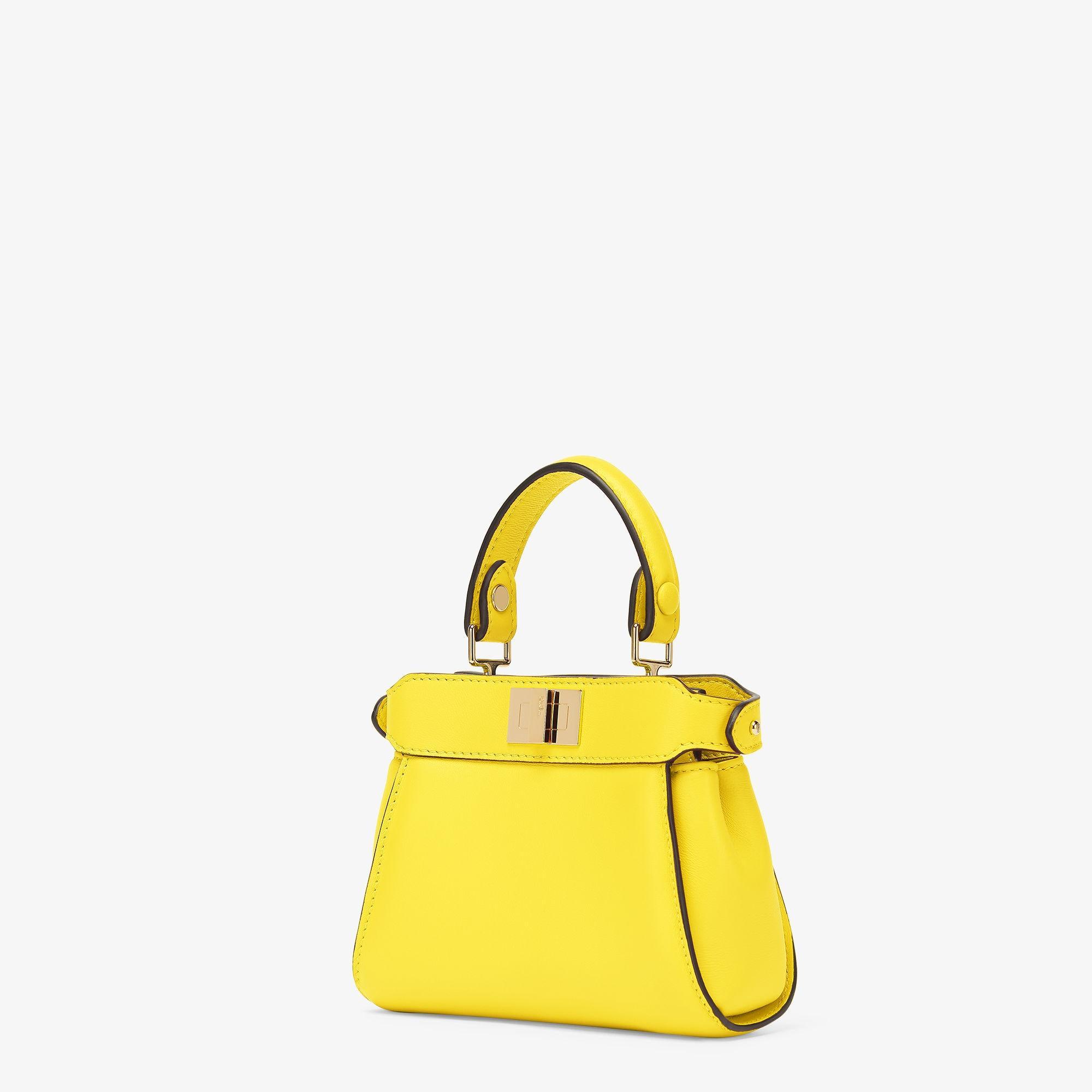 Nano PeekabooYellow nappa leather miniature bag Product Image