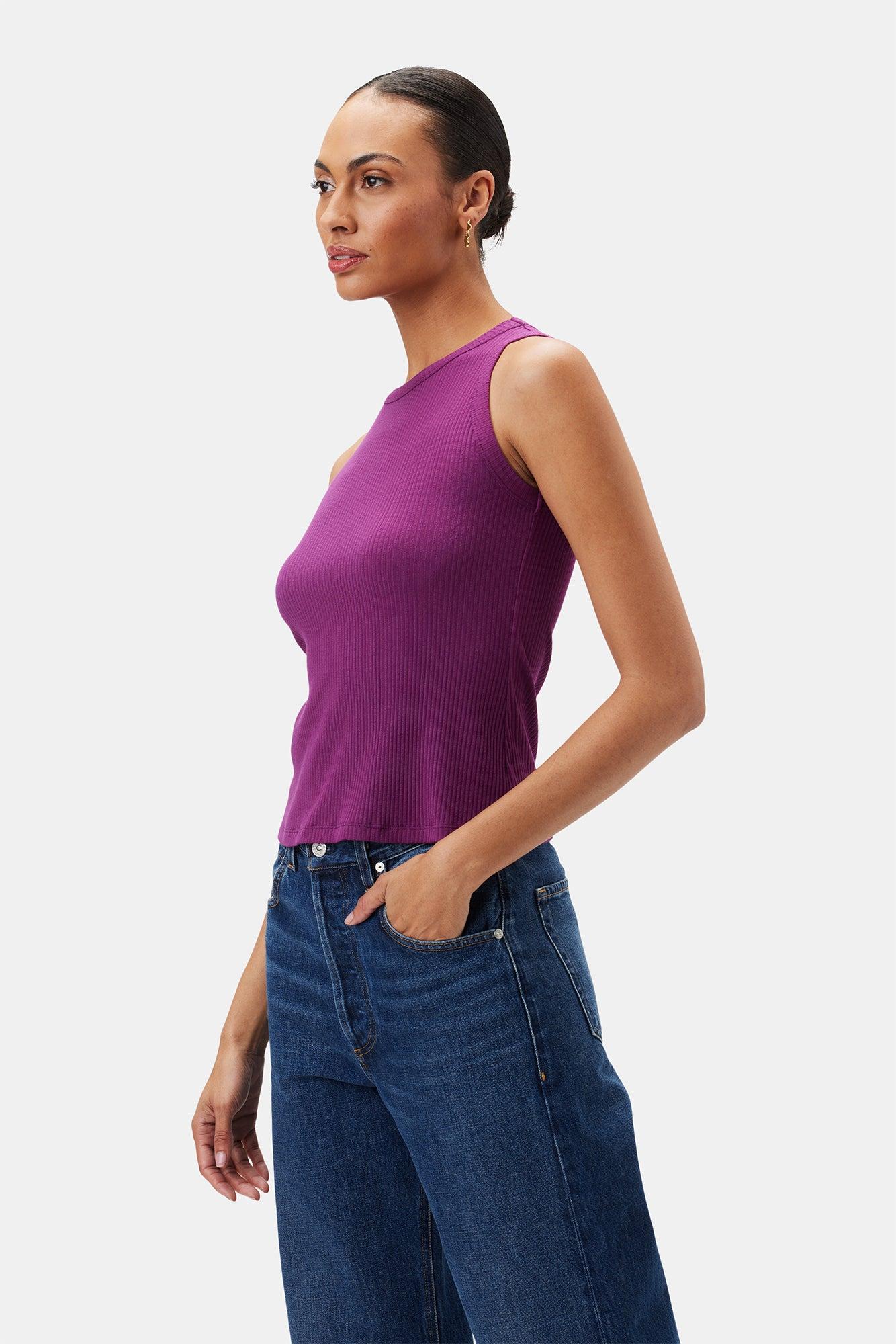 Asmet Paris Rib Tank - Mulberry Product Image