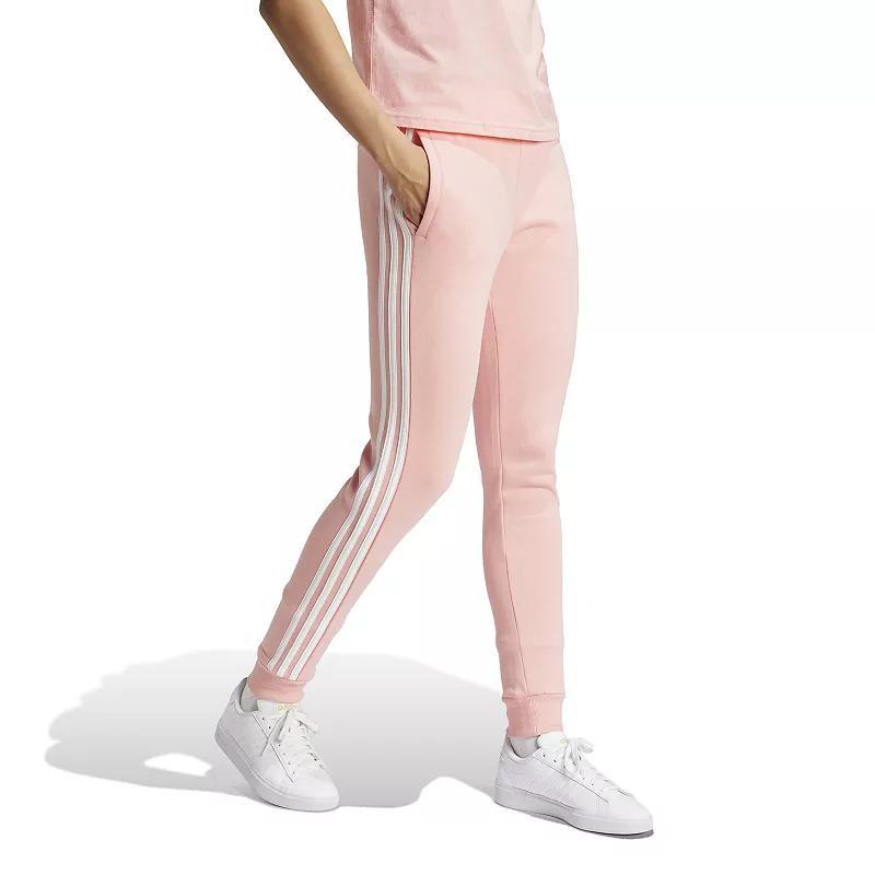 Womens adidas Sportswear Essentials 3-Stripes Fleece Pants Product Image