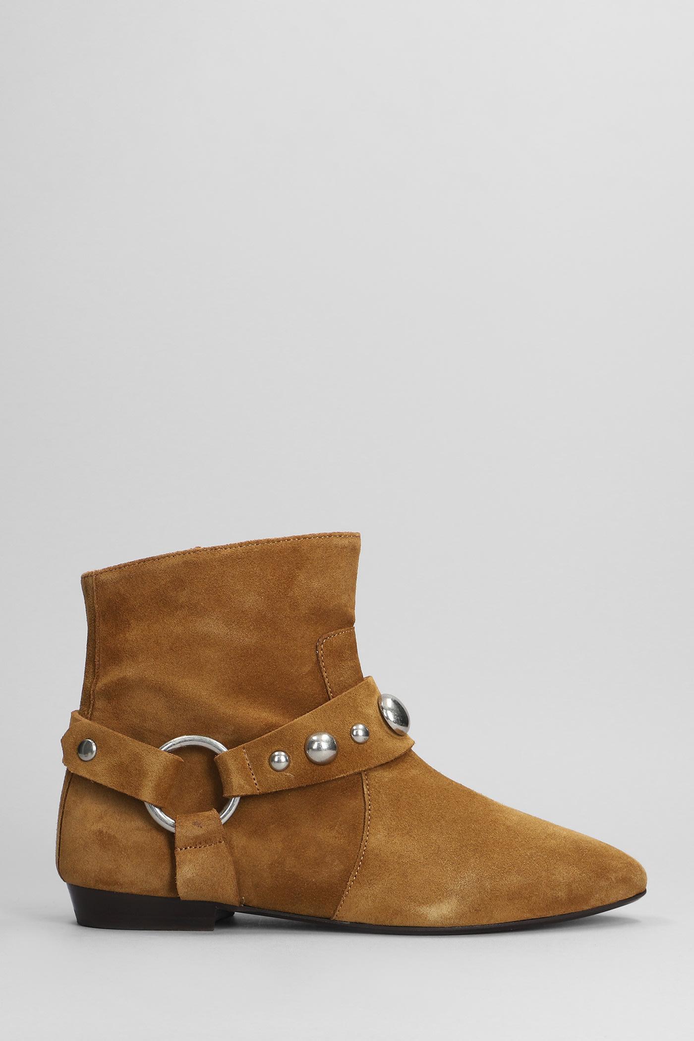 Siago Embellished Suede Ankle Boots In Leather Color Product Image