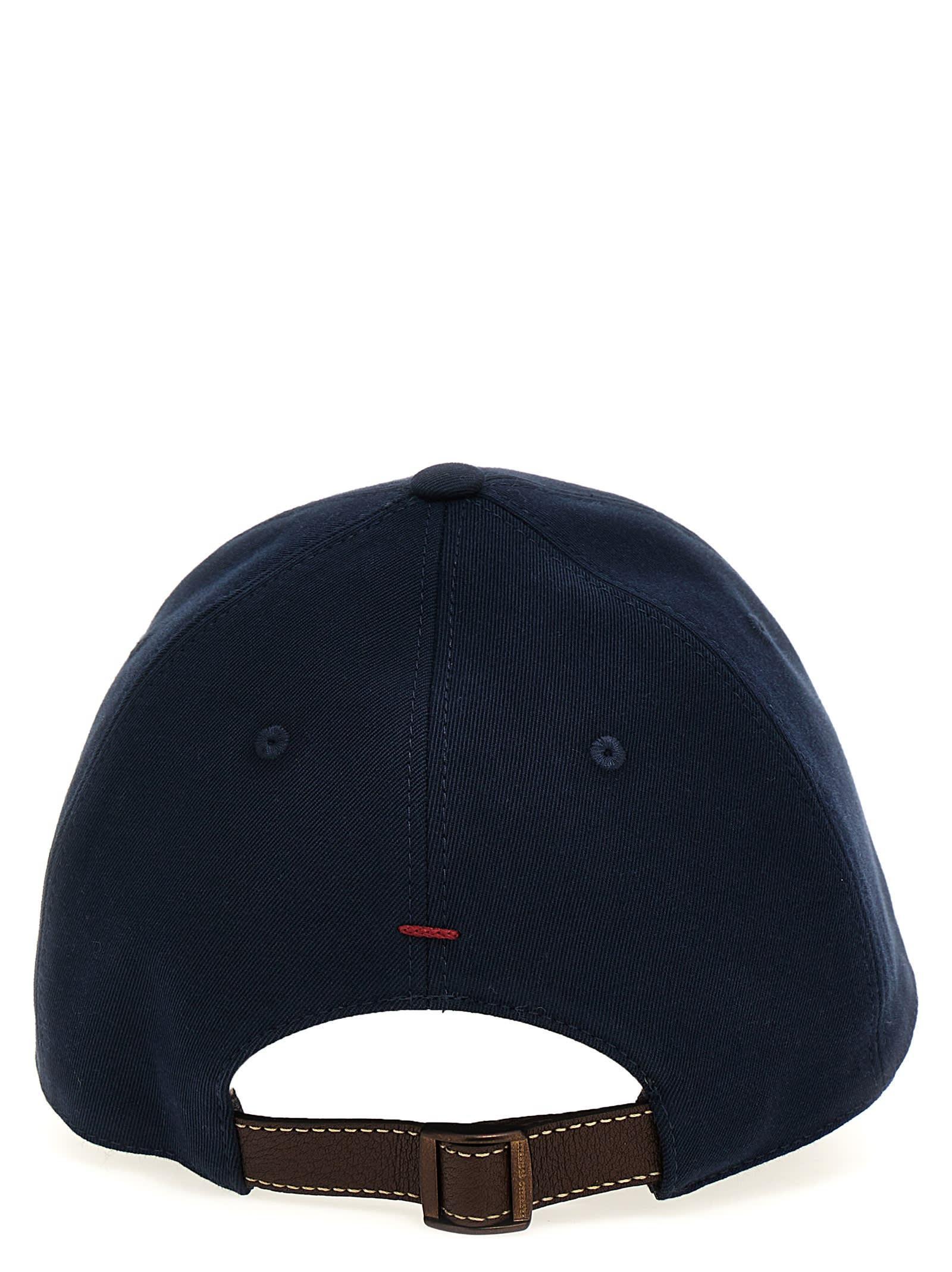 Logo Embroidery Cap In Blue Product Image