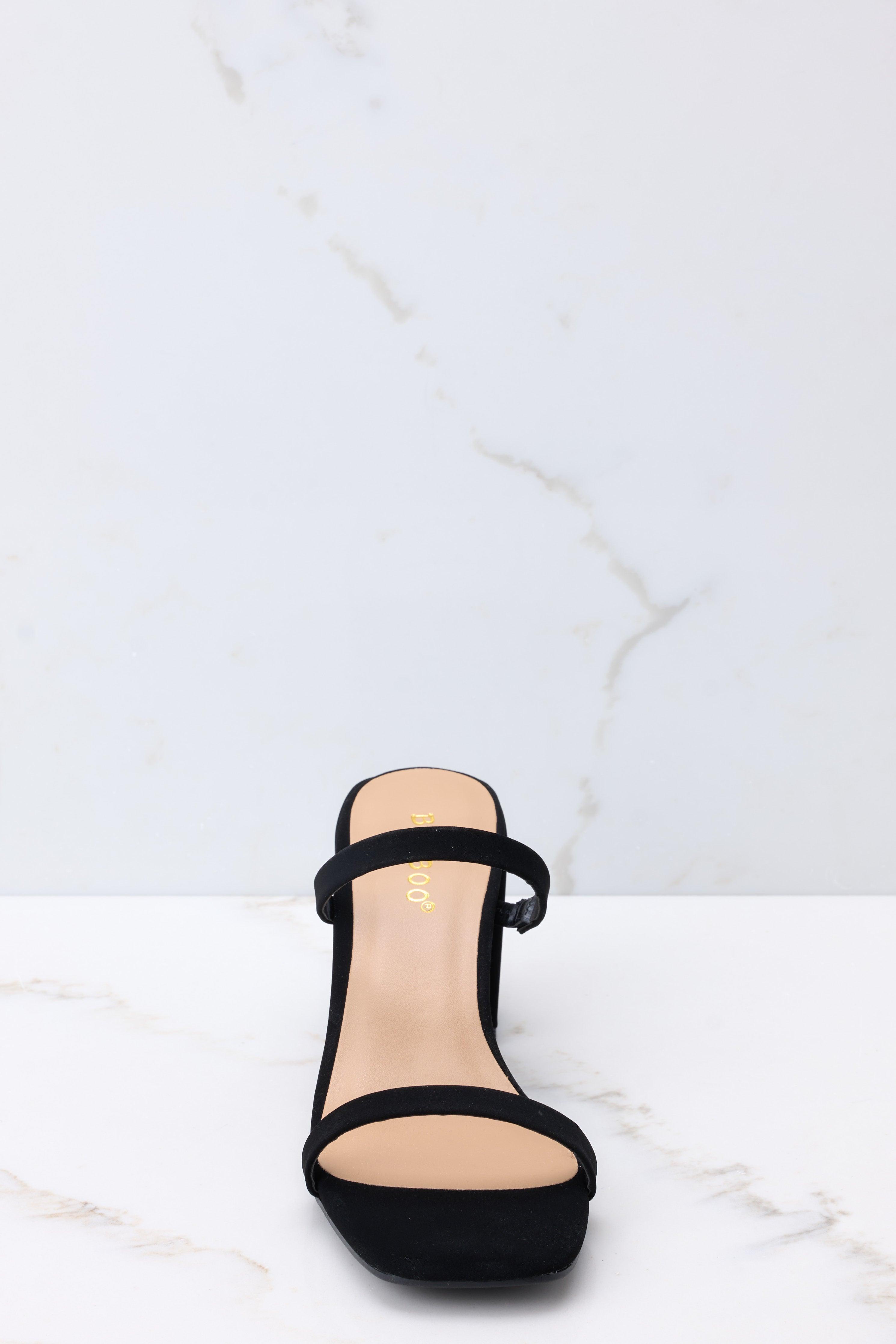 Wait Here Black High Heel Sandals Product Image