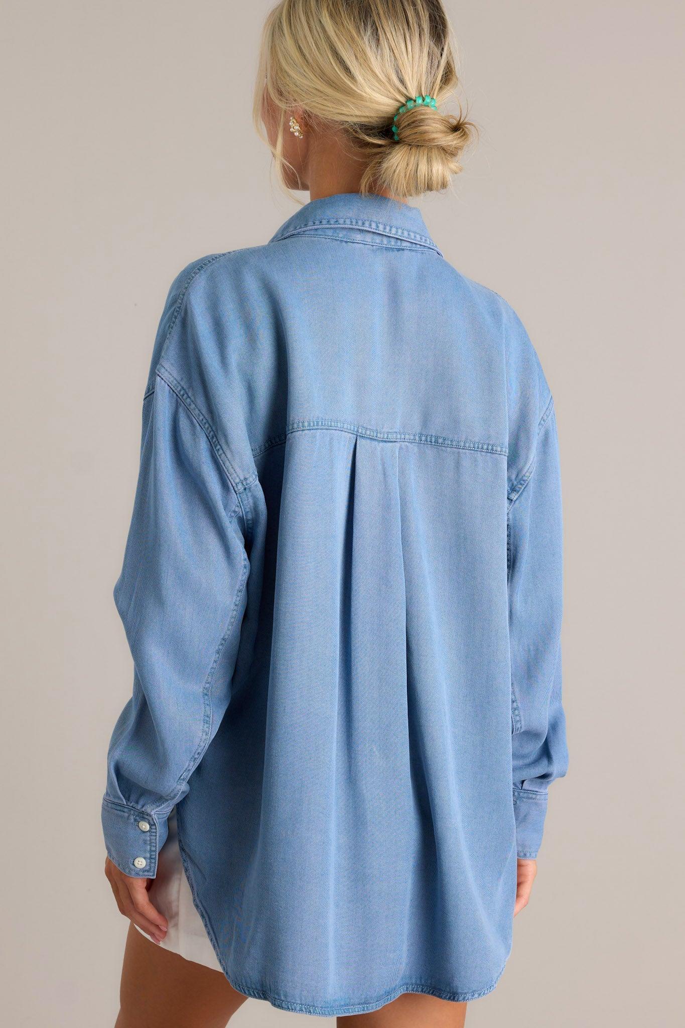 Z Supply Colbie Sun Bleached Chambray Top Product Image