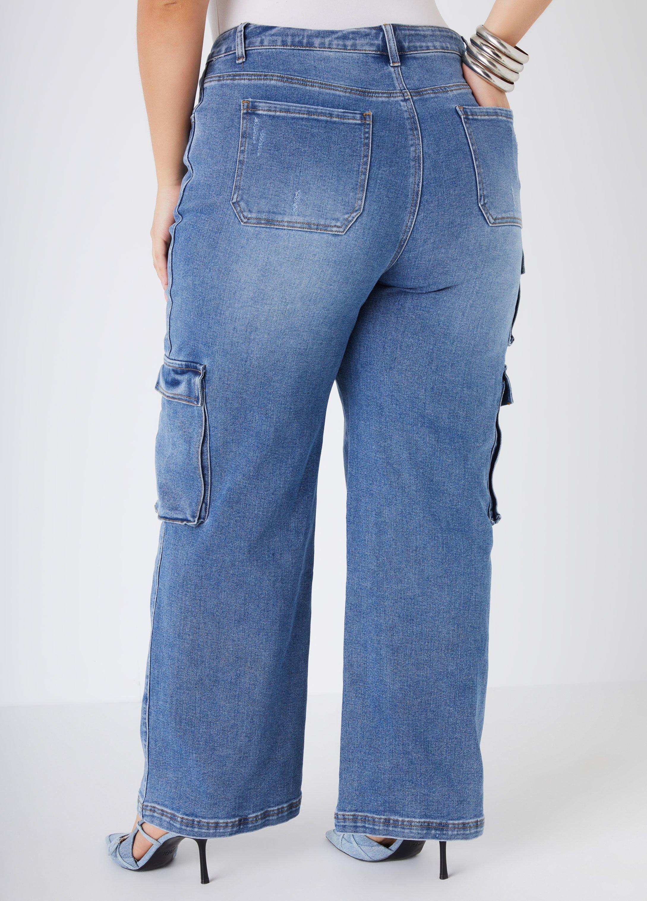 Mid Rise Cargo Jeans Product Image