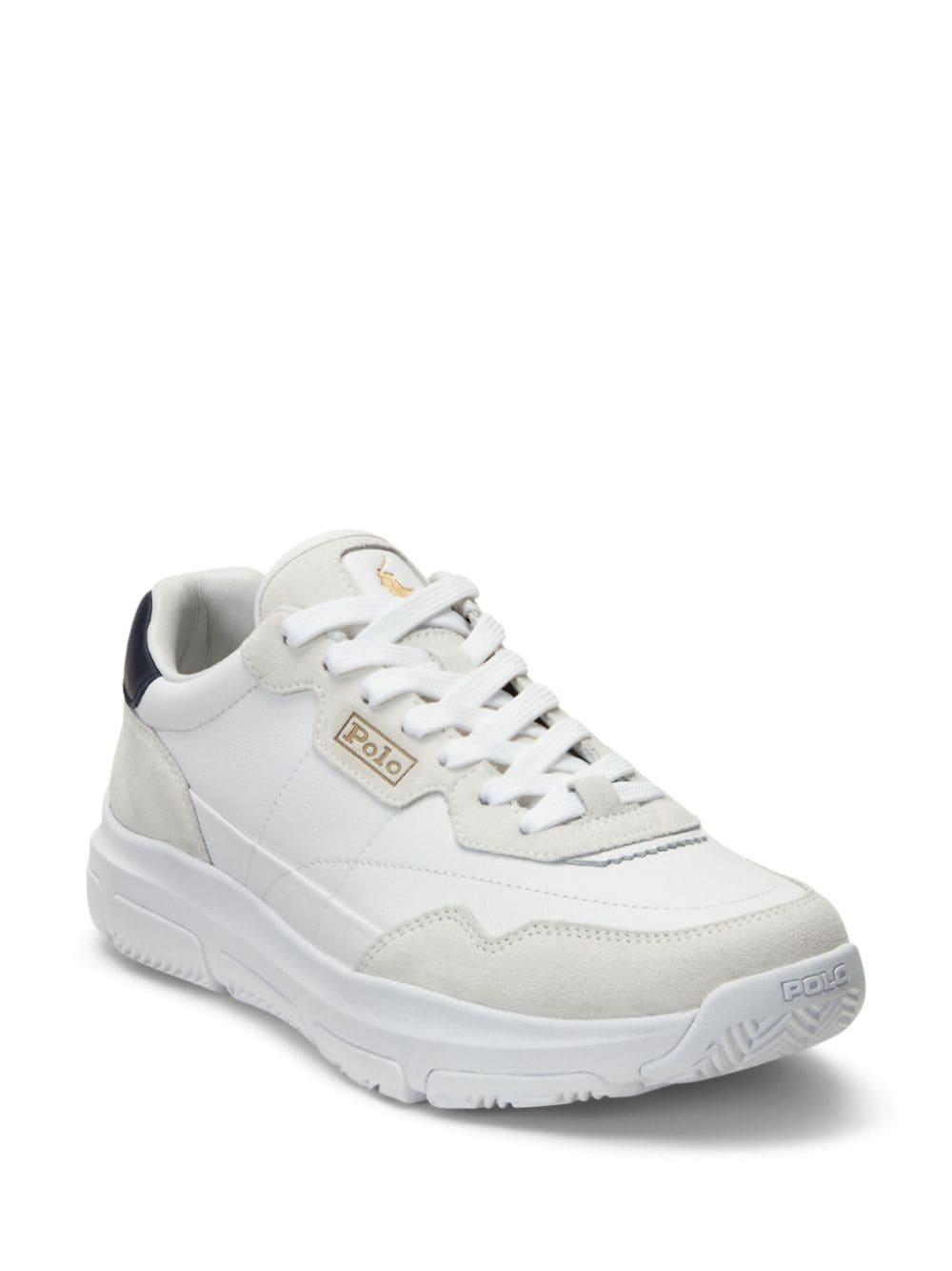 POLO RALPH LAUREN Panelled Lace-up Sneakers In White Product Image