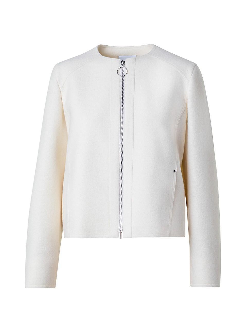 Akris punto Boiled Wool Zip Jacket Product Image