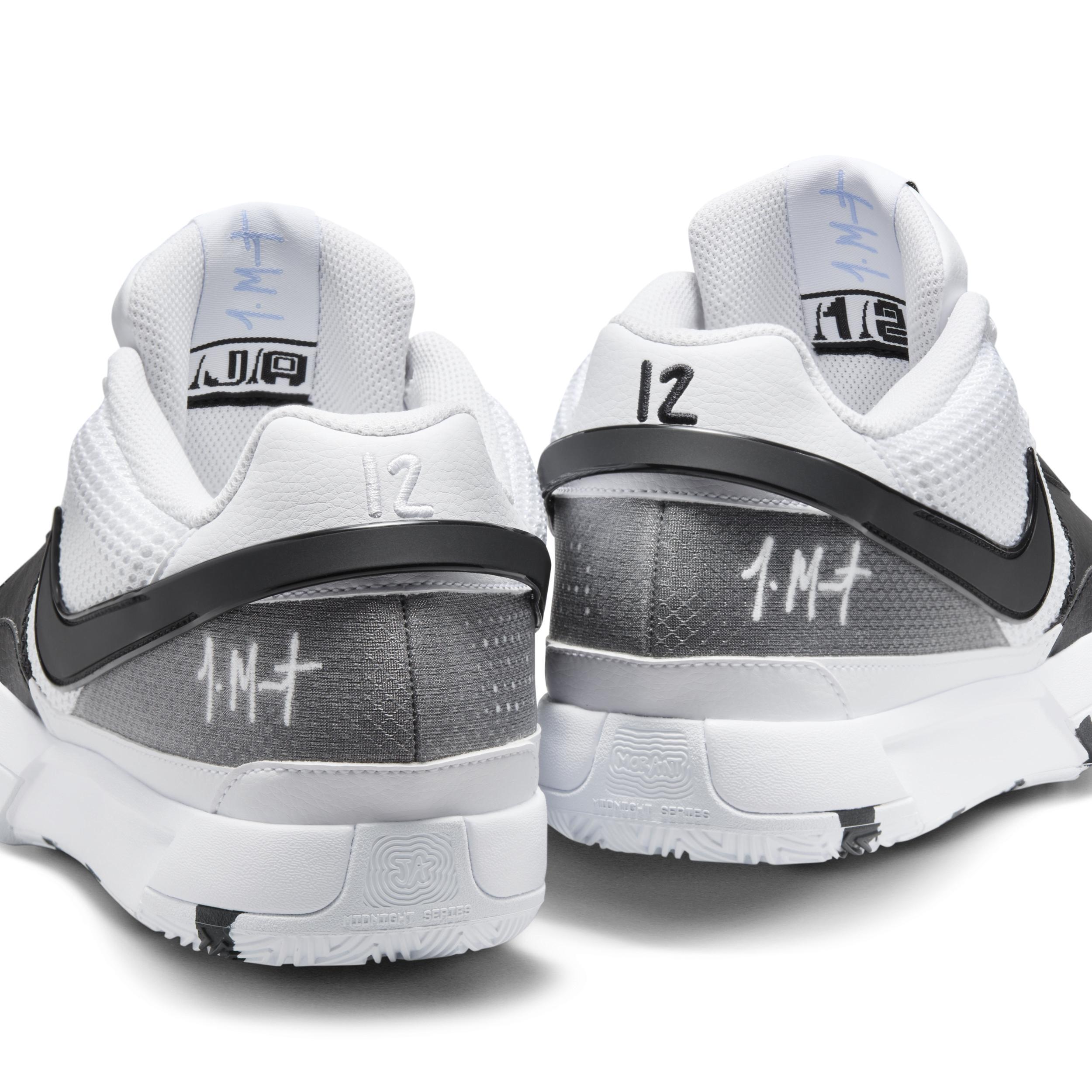 Nike Mens Ja Morant Nike JA 1 - Mens Basketball Shoes White/White/Black Product Image