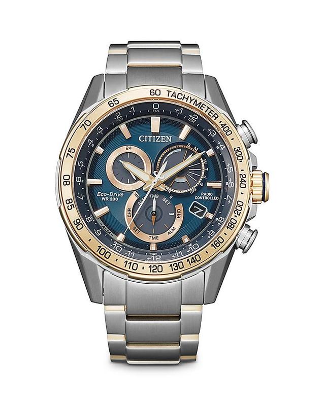 Men's Citizen Eco-DriveÂ® Pcat Chronograph Black Watch (Model: Cb5887-55H) Product Image