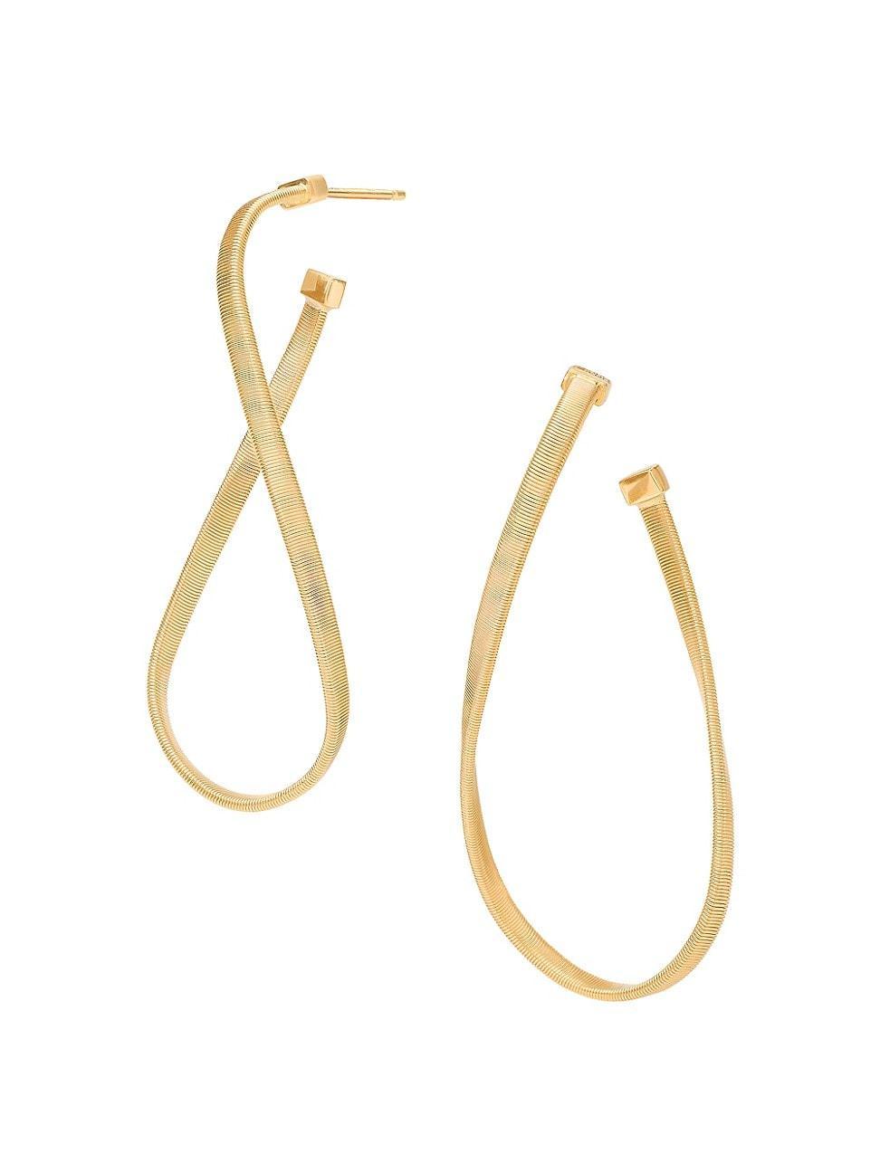 Womens Marrakech 18K Yellow Gold Large Twisted Hoop Earrings Product Image