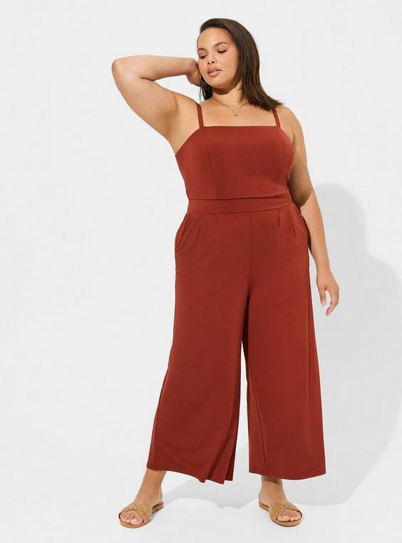 Knit Tube Top Wide Leg Jumpsuit Product Image