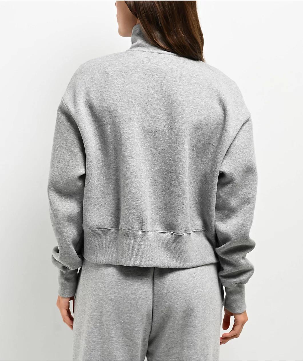 Nike Sportswear Phoenix Fleece Heather Grey Oversized Zip Track Jacket Product Image