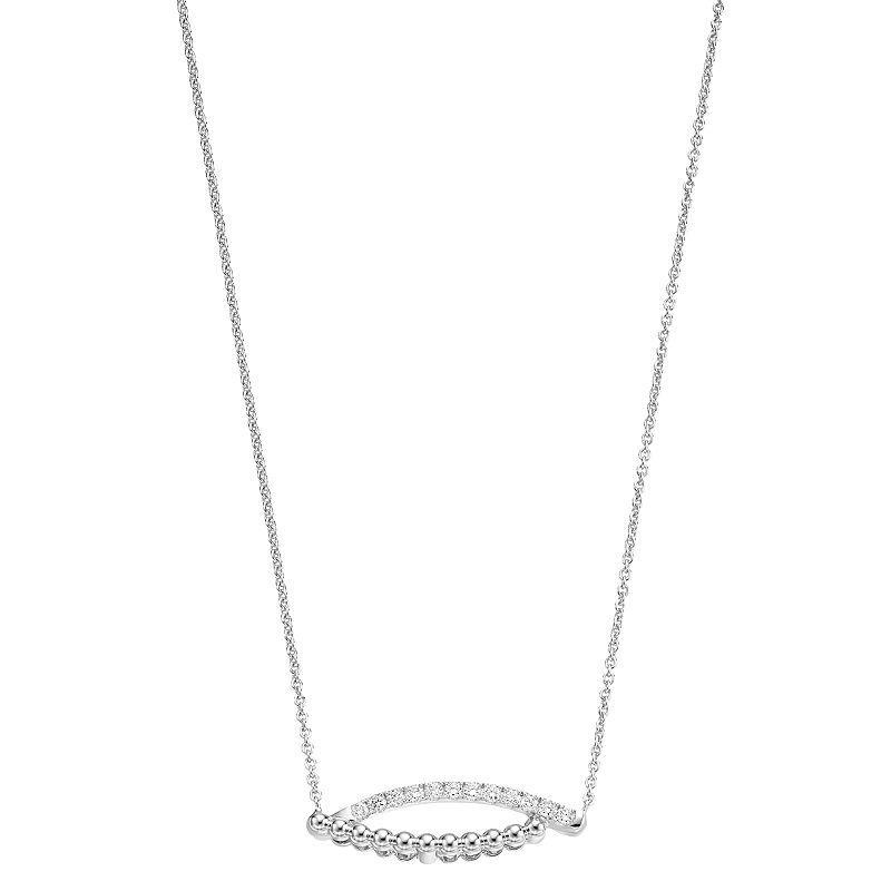 Ava Blue 14k White Gold 1/3 Carat T.W. Diamond Necklace, Womens 14k Whgold Product Image