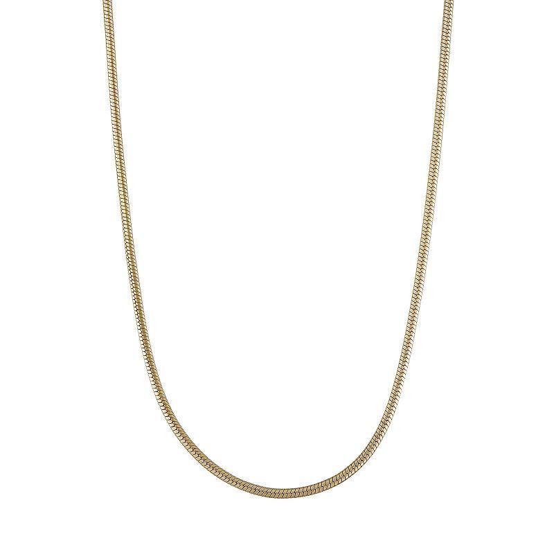 Jordan Blue 14k Gold Snake Chain Necklace, Womens Yellow Product Image