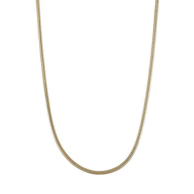 Jordan Blue 14k Gold Snake Chain Necklace, Womens Yellow Product Image