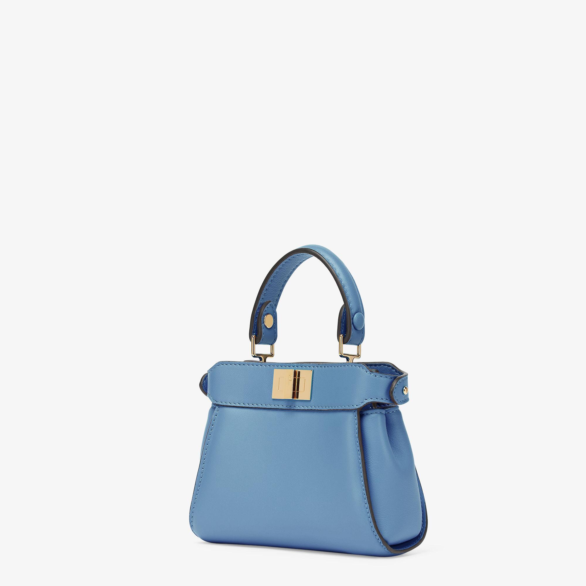 Nano PeekabooBlue nappa leather miniature bag Product Image