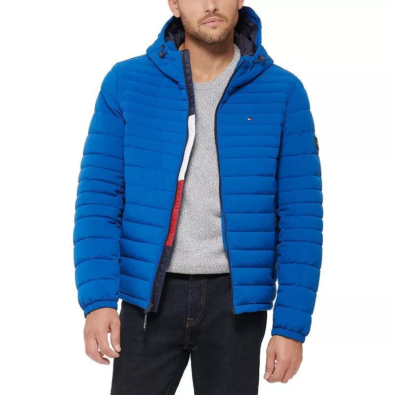 Tommy Hilfiger Mens Stretch Quilted Hooded Jacket Product Image