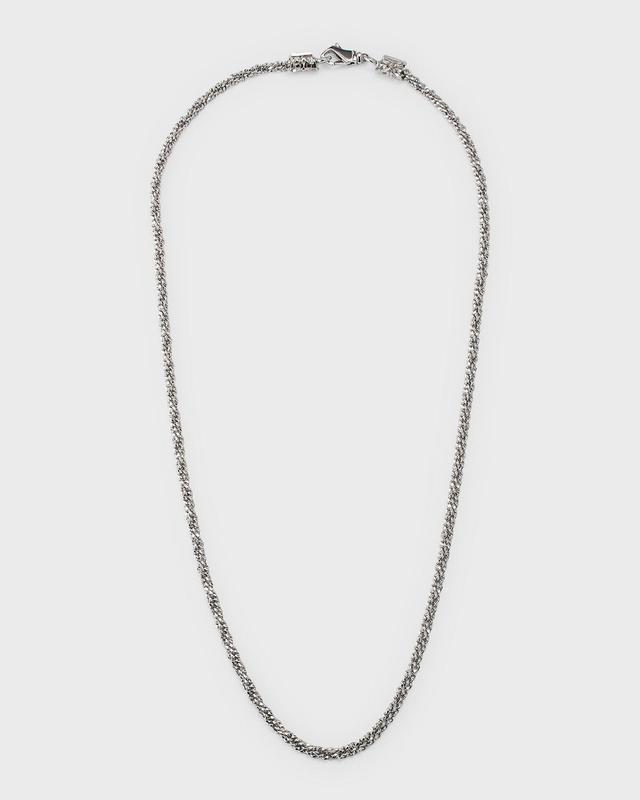 Mens Sterling Silver Twisted Chain Necklace, 22L Product Image