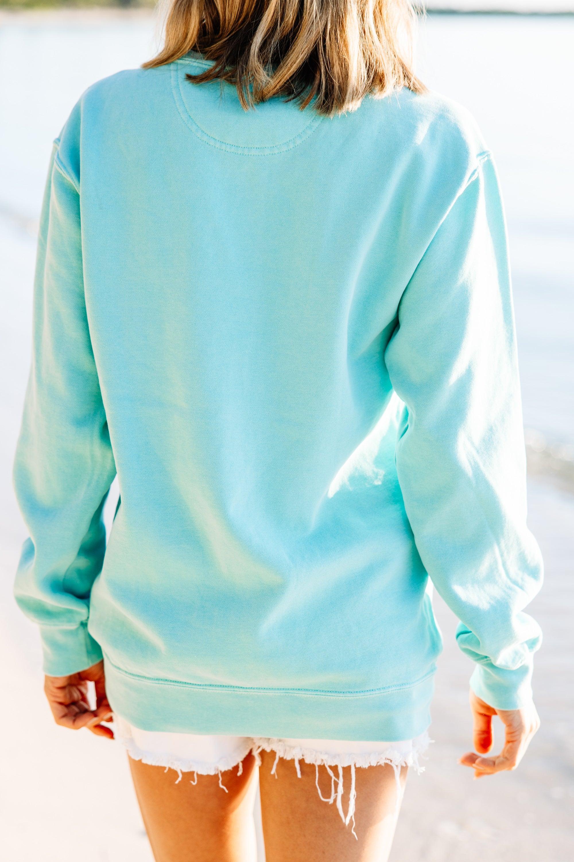 Comfort Colors: Bride Chalky Mint Embroidered Sweatshirt Female Product Image