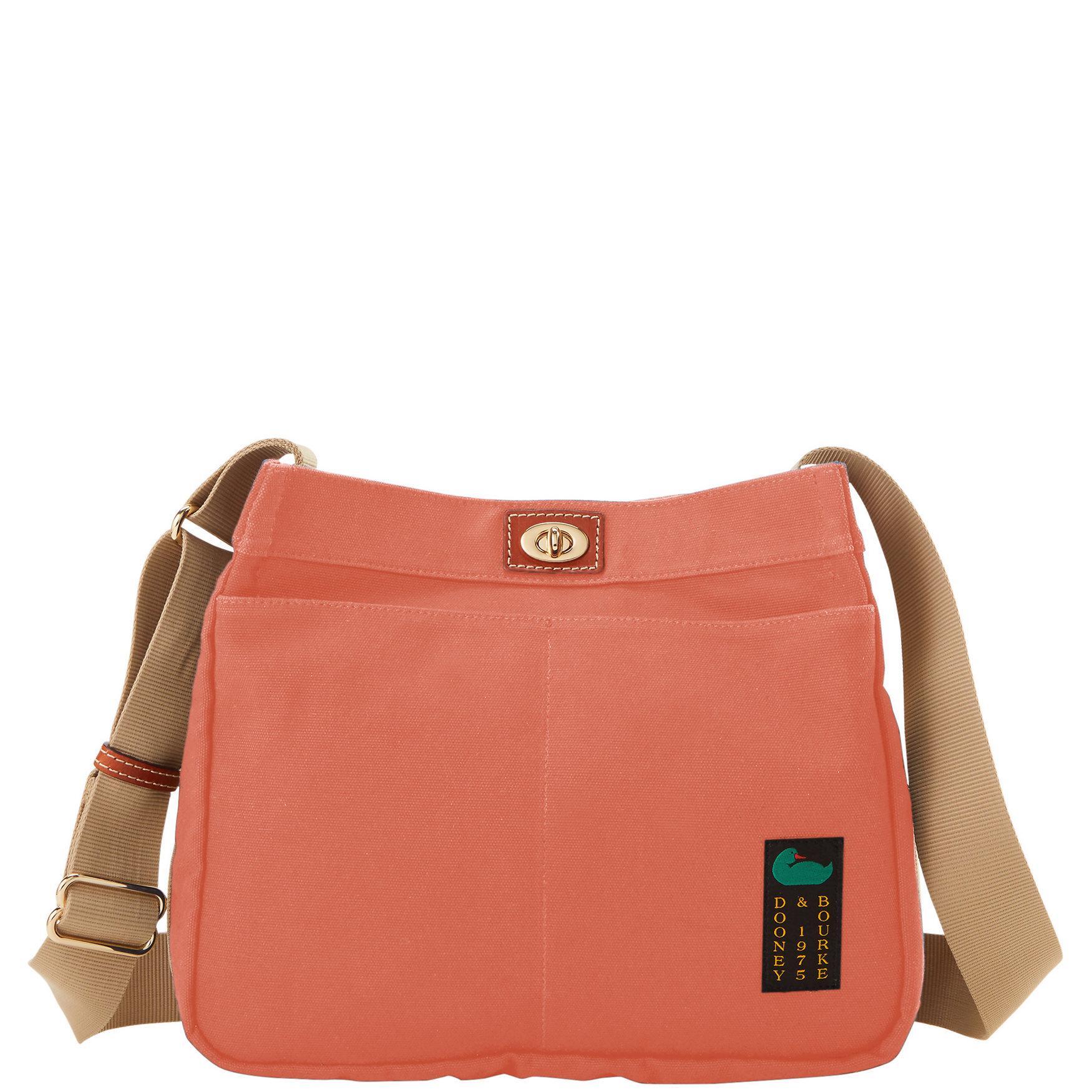 Dooney & Bourke Womens Canvas Fabric Crossbody 32 Bag in Terracotta Product Image