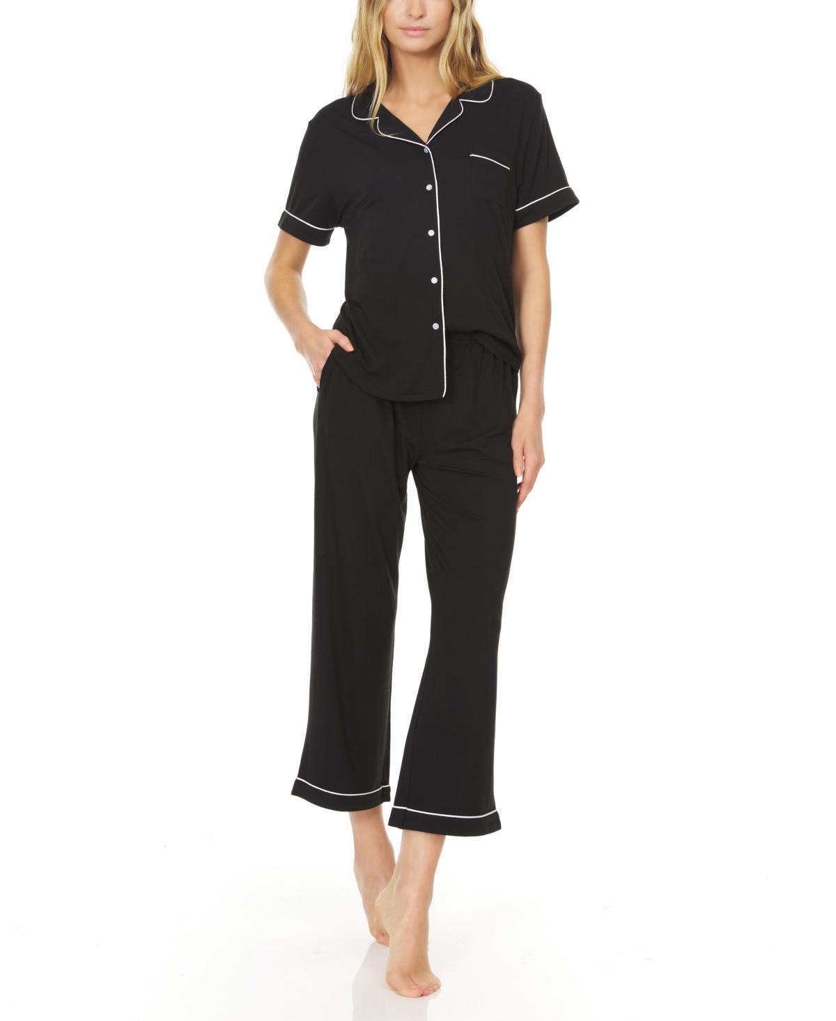 Flora by Flora Nikrooz Womens Annie Notch Top and Capri Pajama Set Product Image