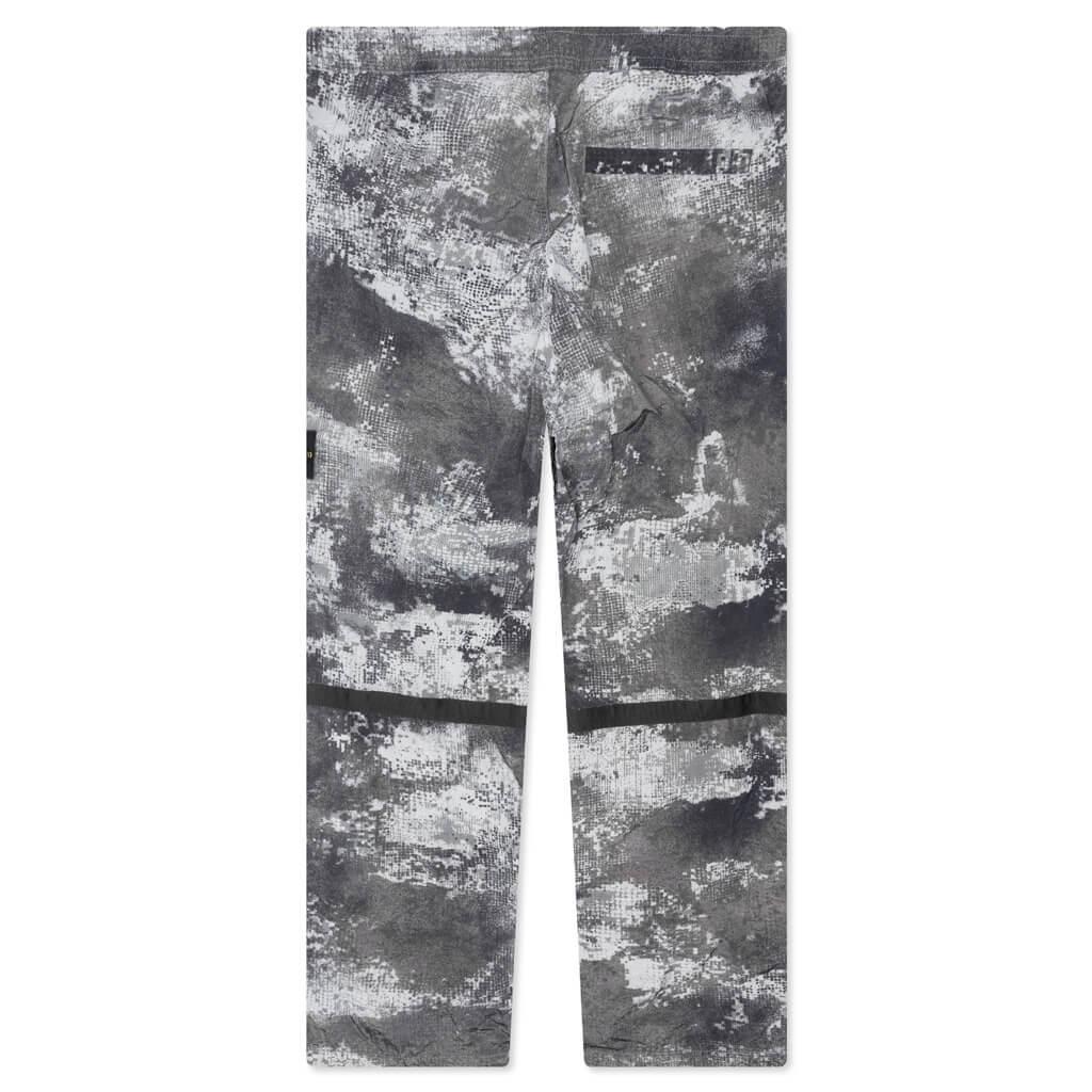 Dissolving Grid Camo Loose Fit Pants - Grey Male Product Image