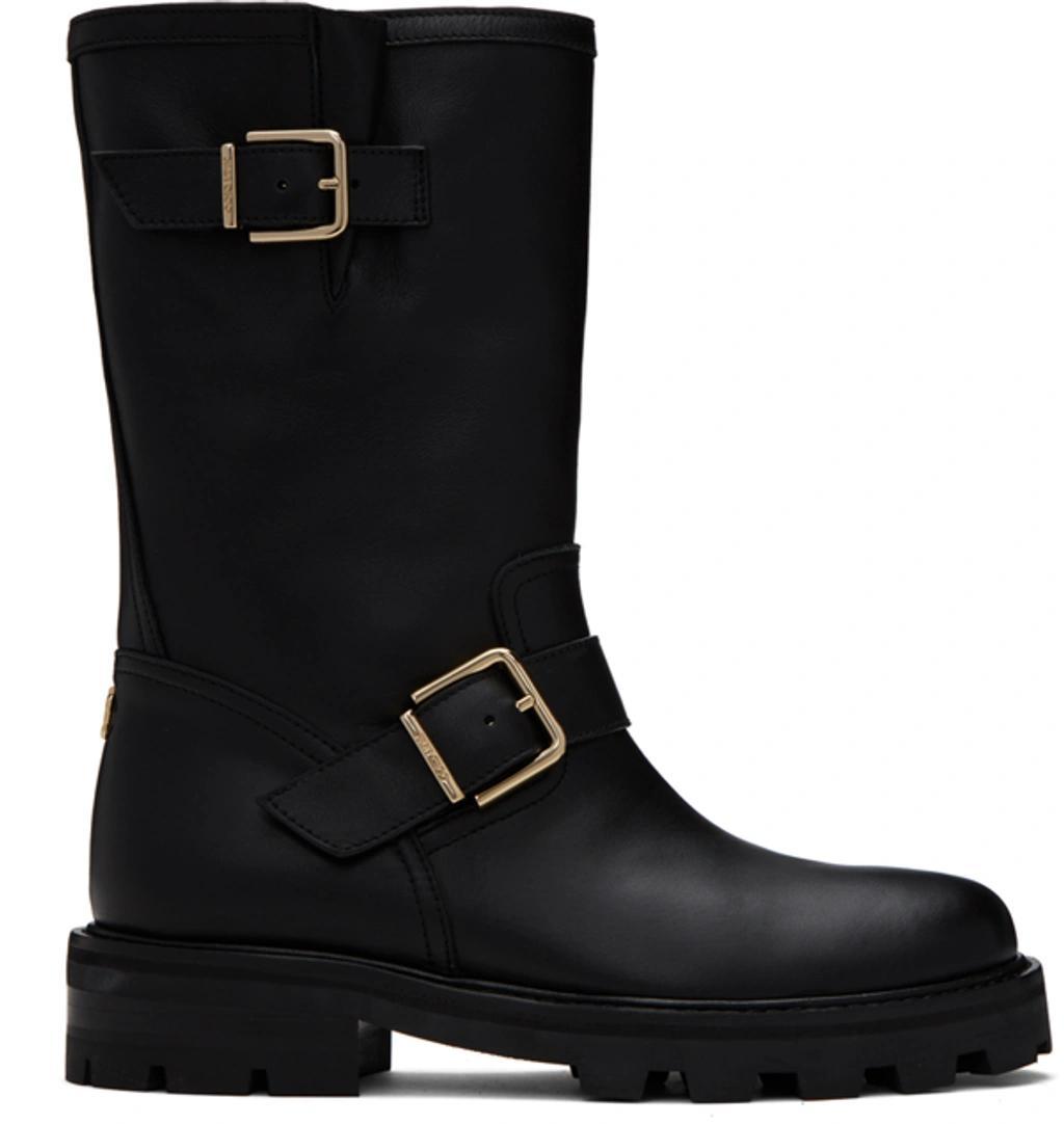 Biker Ii Ankle Boots - Black Lined Product Image