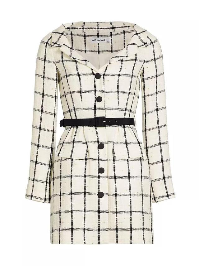 Checkered Belted Minidress Product Image