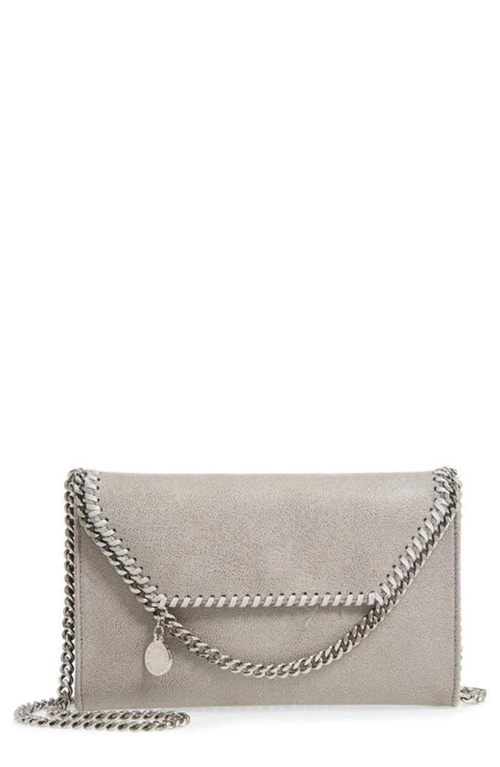 Mini Falabella Shaggy Dear Faux Leather Crossbody Bag In Grey Product Image