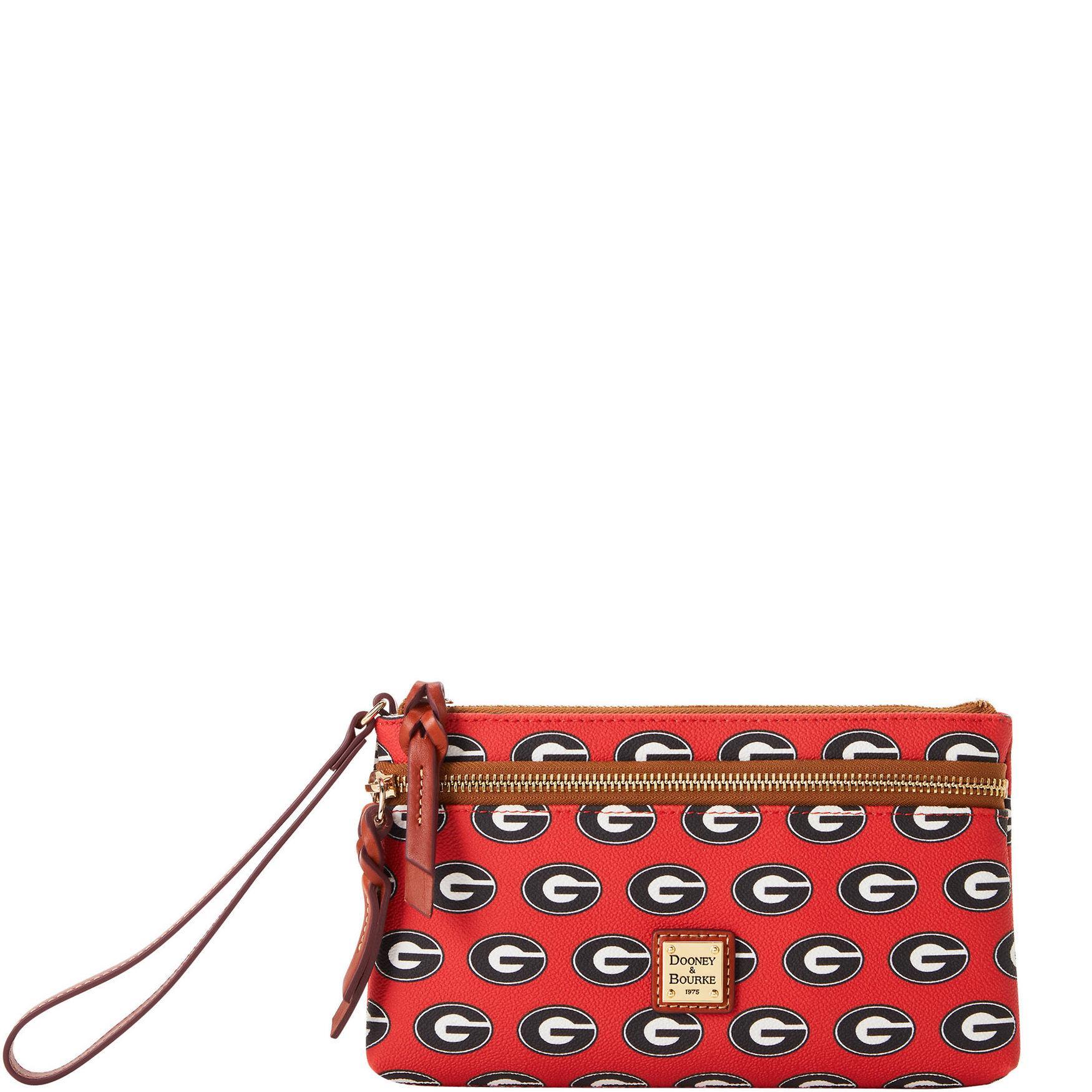 Womens Dooney & Bourke Georgia Bulldogs Signature Double-Zip Wristlet Product Image