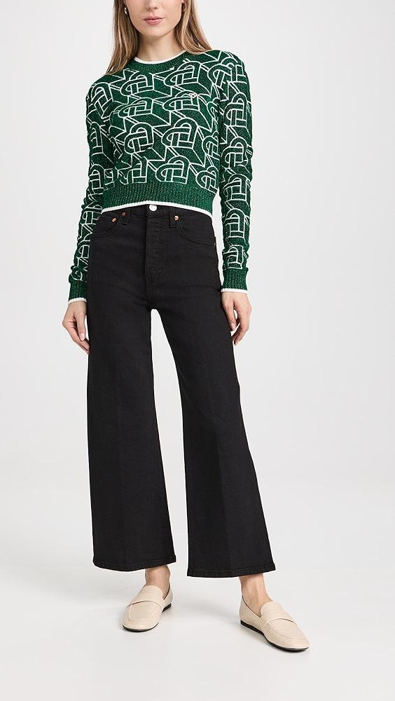 RE/DONE High Rise Wide Leg Crop Jeans | Shopbop Product Image