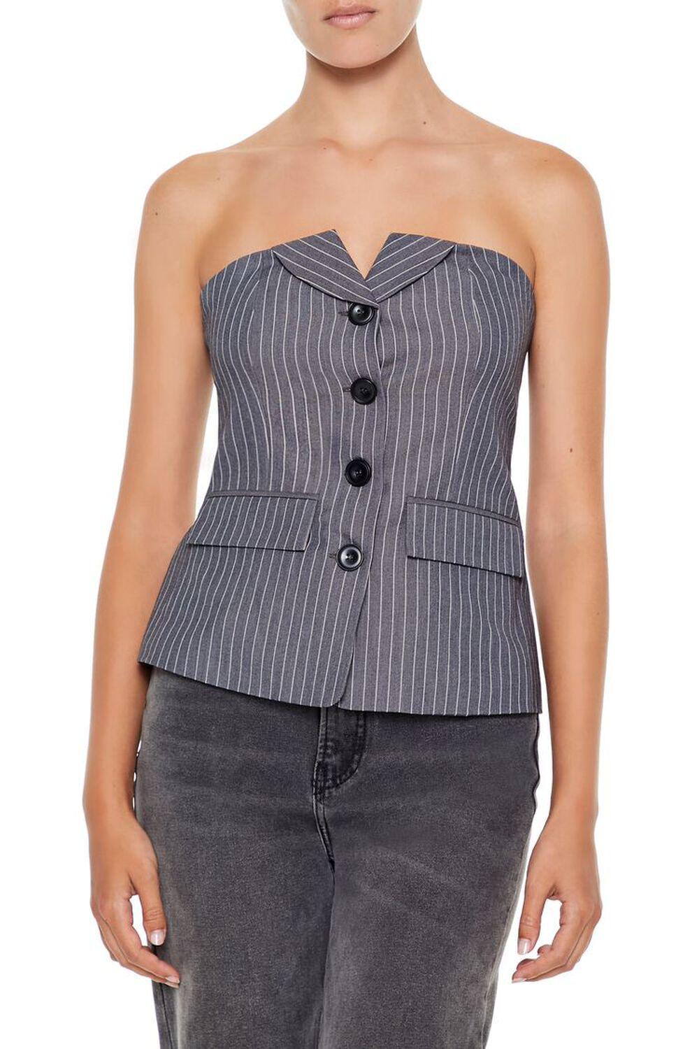 Pinstriped Tube Top | Forever 21 Product Image