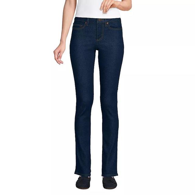 Womens Lands End Recover Mid Rise Slim Leg Jeans Product Image