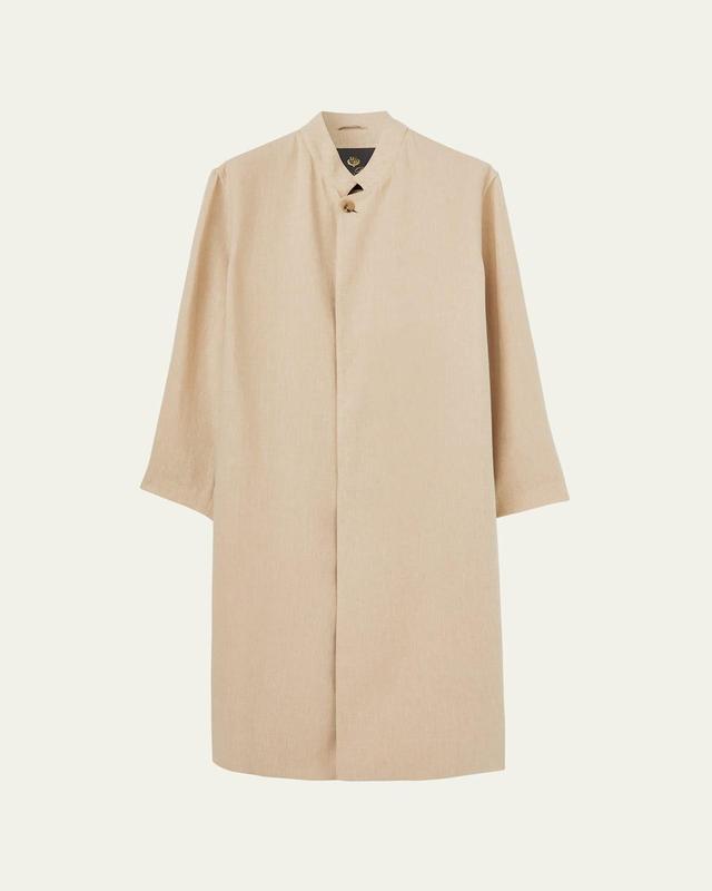 Mens Edvin Linen Trench Coat Product Image