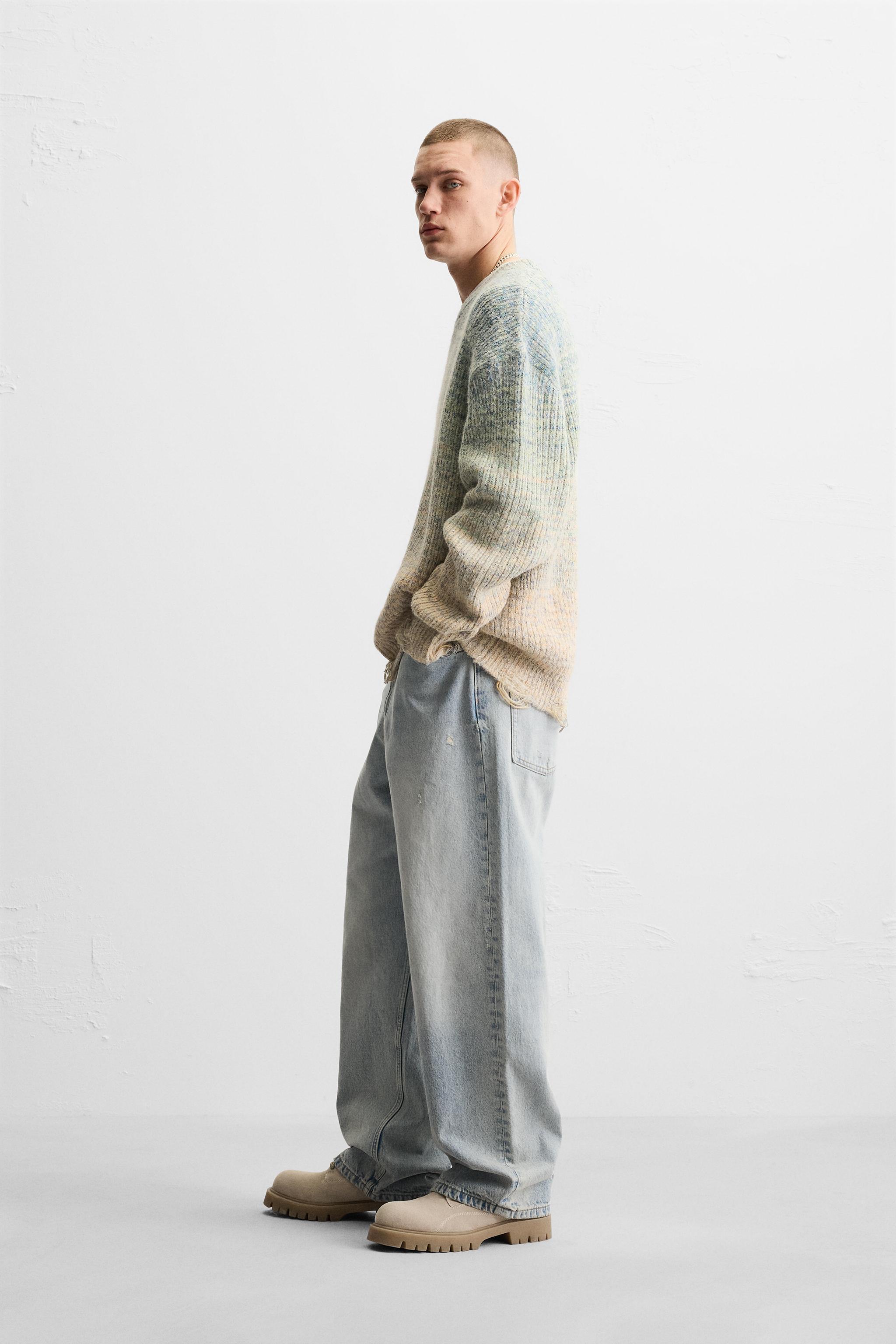 CONTRASTING BUTTONHOLE TWIST TEXTURED SWEATER Product Image