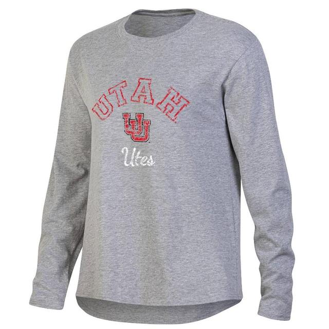 NCAA Utah Utes Womens Gray Long Sleeve T-Shirt Product Image