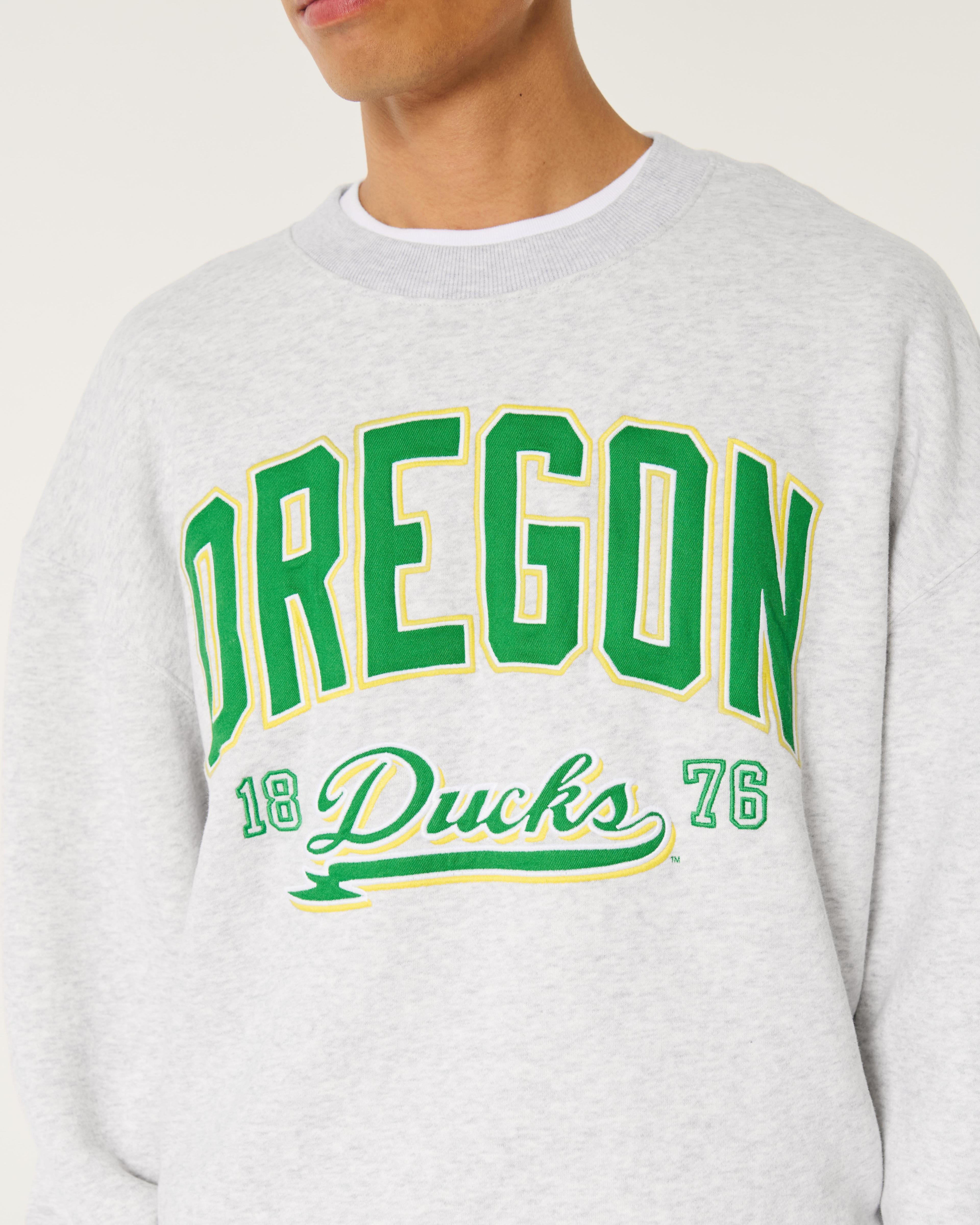 Boxy University of Oregon Ducks Graphic Crew Sweatshirt Product Image