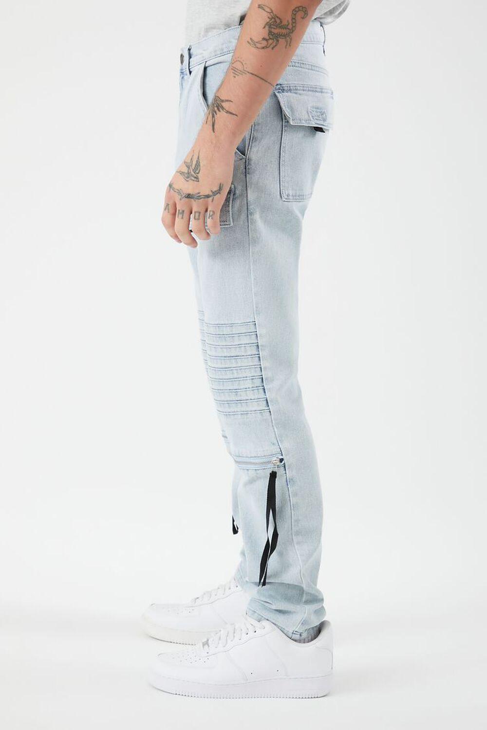 Slim-Fit Moto Cargo Jeans | Forever 21 Product Image